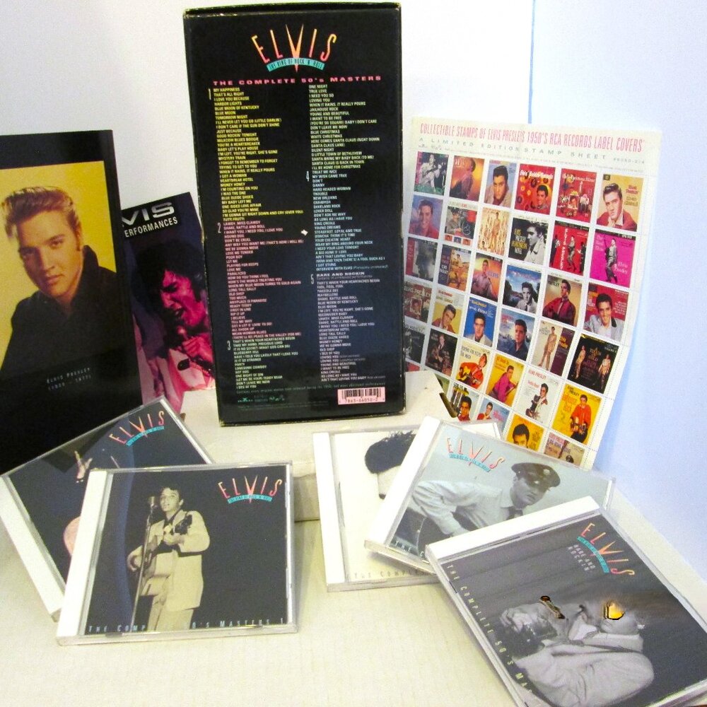NWOT,VTG Elvis (5 Discs) 50'sThe King of Rock "N" Rock complete Masters & Bookle